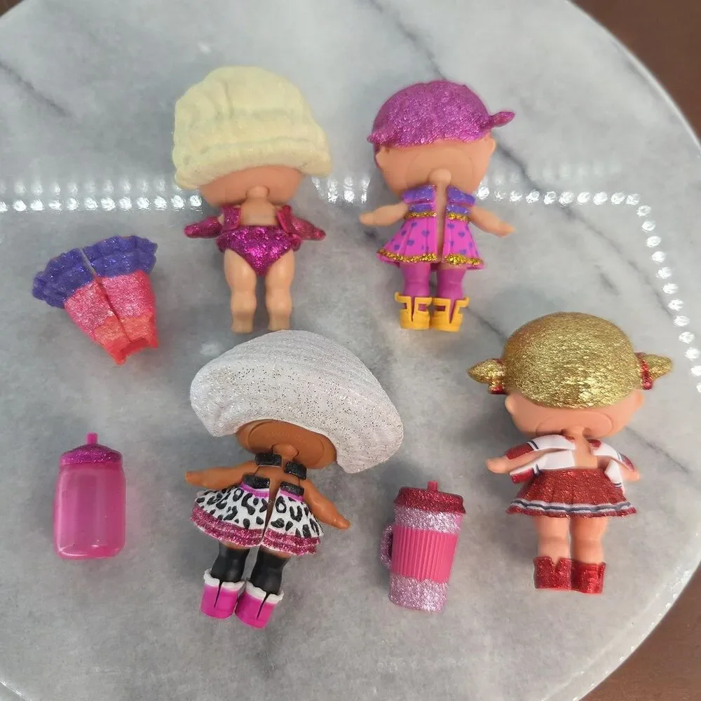 LOL Surprise Glitter Series Dolls Lot Cheer Captain Cozy Babe Accessories Cards